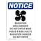 Signmission OSHA Notice Sign, NOTICE Radiation Area With Symbol, 7in X 5in Decal, 5" W, 7" H, Portrait OS-NS-D-57-V-16446 - alternate 1